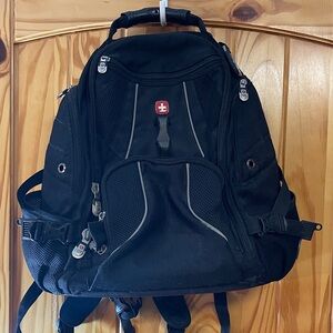 SwissGear Black and Gray Men's Backpack Travel Work School Bag Laptop Tablet